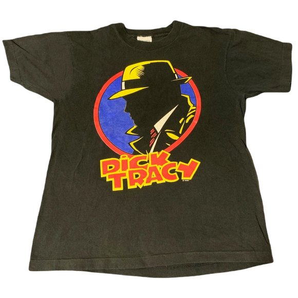 Vintage Dick Tracy Movie Promo T-Shirt Size Large Single Stitch Disney 90's VTG - Picture 1 of 3